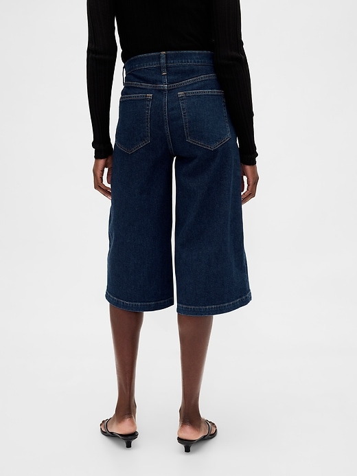 Image number 4 showing, High Rise Culotte Jeans