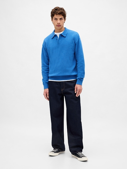 Image number 2 showing, CashSoft Relaxed Polo Sweater