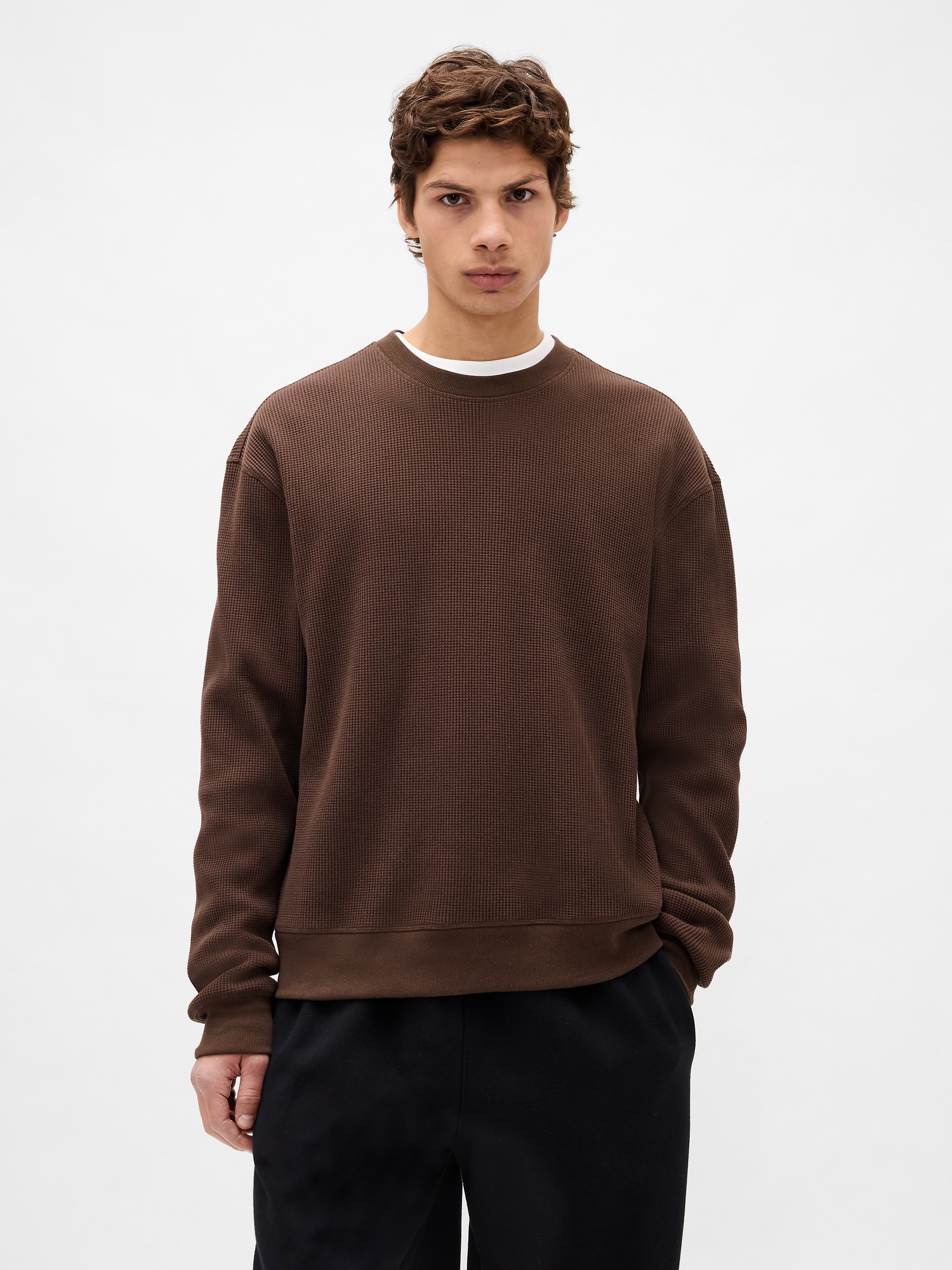 Heavyweight Thermal Oversized T-Shirt - Woodsy Brown