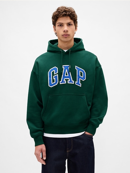 Image number 1 showing, Extra Heavyweight French Terry Oversized Logo Hoodie