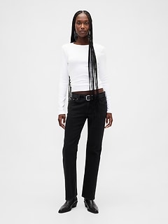 Low Rise '90s Slim Straight Jeans