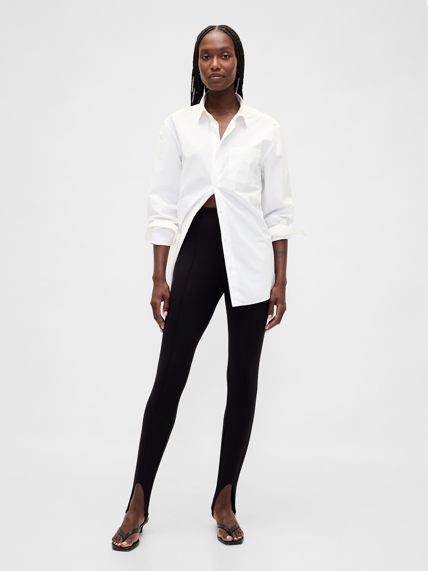 High Rise Double Knit Stirrup Pants