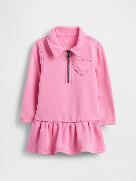 Image number 2 showing, Baby & Toddler Half-Zip Pullover Sweatshirt Dress