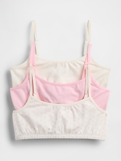 Kids Organic Stretch Cotton Basic Bra (3-Pack)