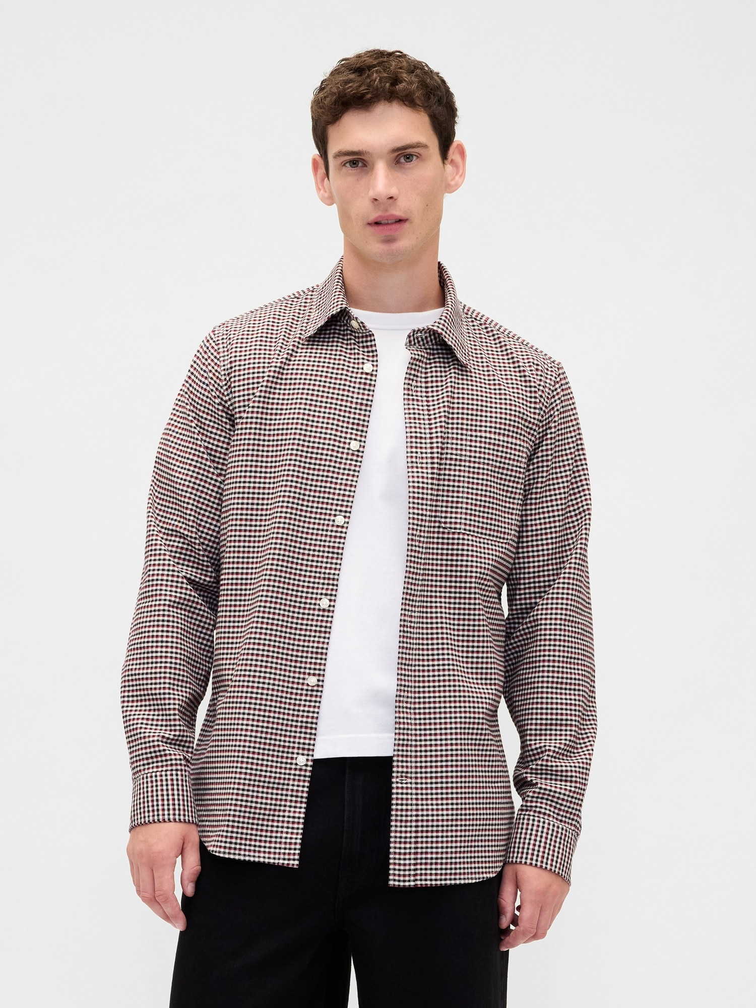 Plaid Oxford Shirt - Red Check