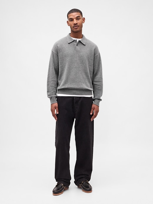 Image number 2 showing, CashSoft Relaxed Polo Sweater
