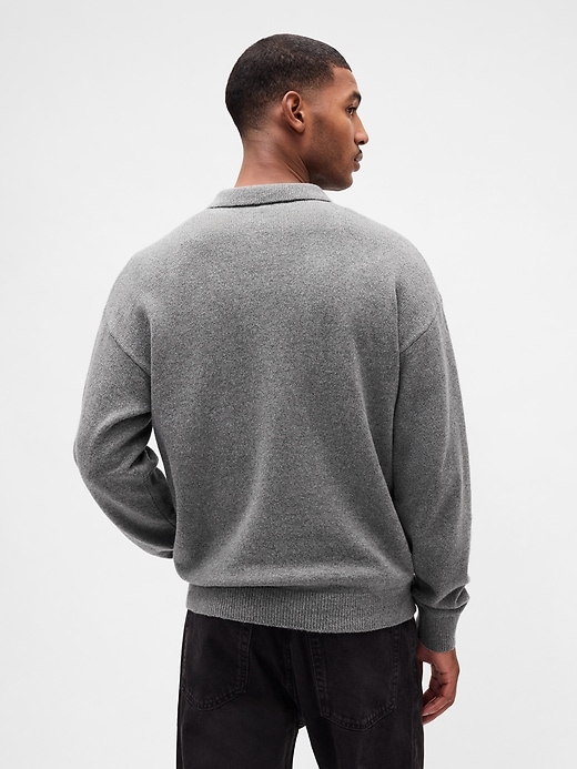 Image number 3 showing, CashSoft Relaxed Polo Sweater