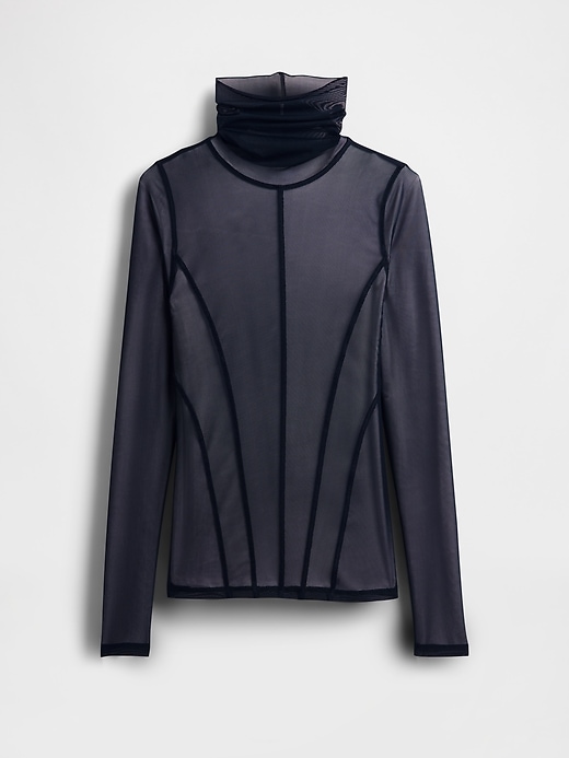 Image number 5 showing, GapStudio Sheer Mesh Turtleneck