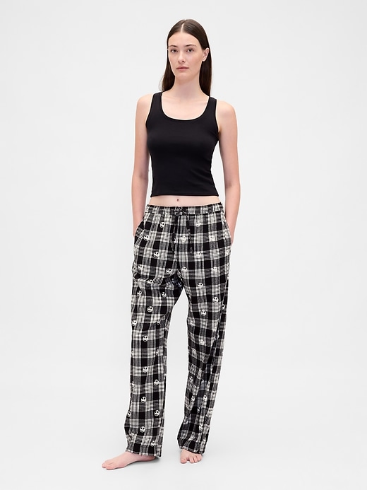 Image number 2 showing, Gap × Disney Tim Burton’s The Nightmare Before Christmas Adult Skull Flannel PJ Pants