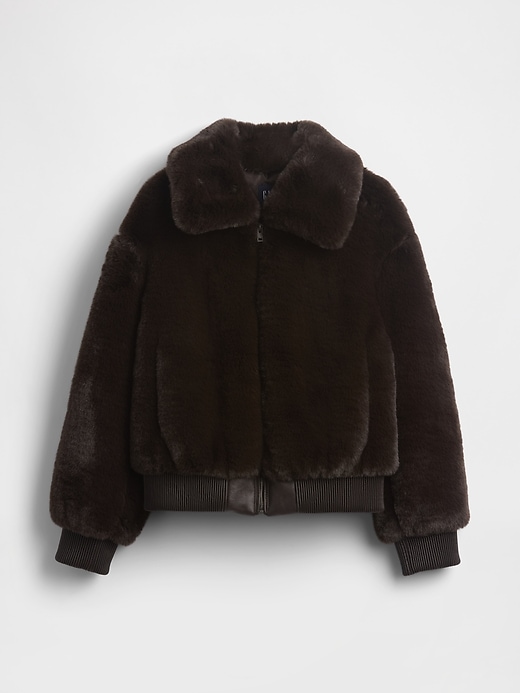 Image number 5 showing, Faux Fur Bomber Jacket