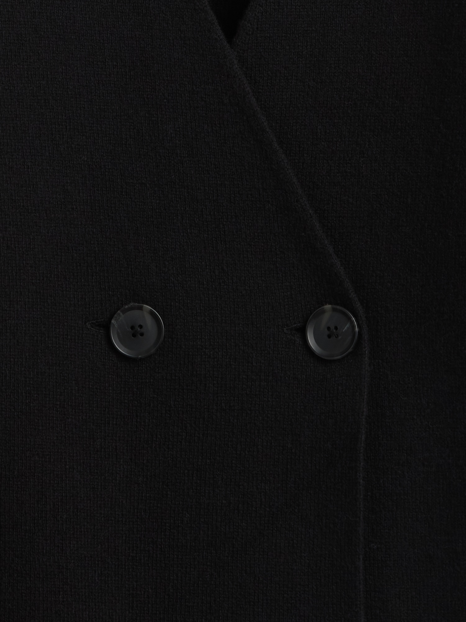 Collarless V-Neck Sweater Blazer