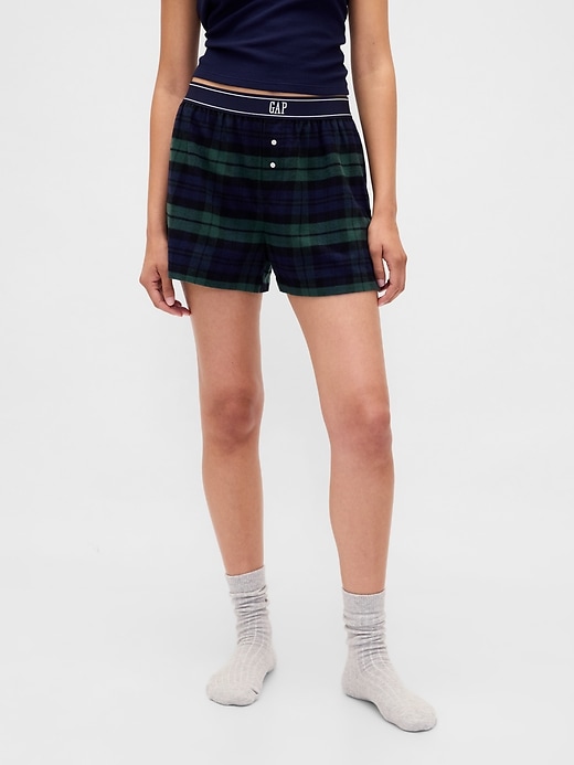 Image number 2 showing, Logo Flannel Boxer Shorts