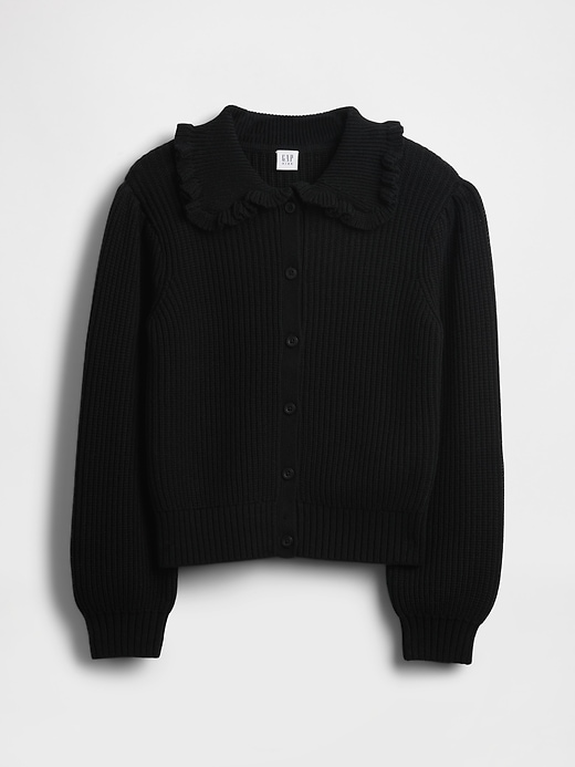 Image number 1 showing, Kids Ruffle Collar Cardigan
