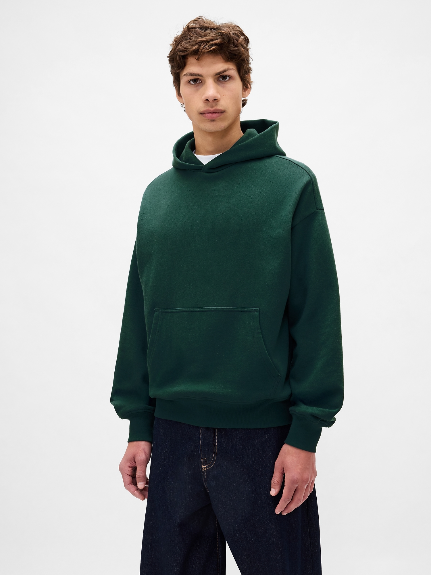 Gap Heavyweight Oversized Hoodie In Green