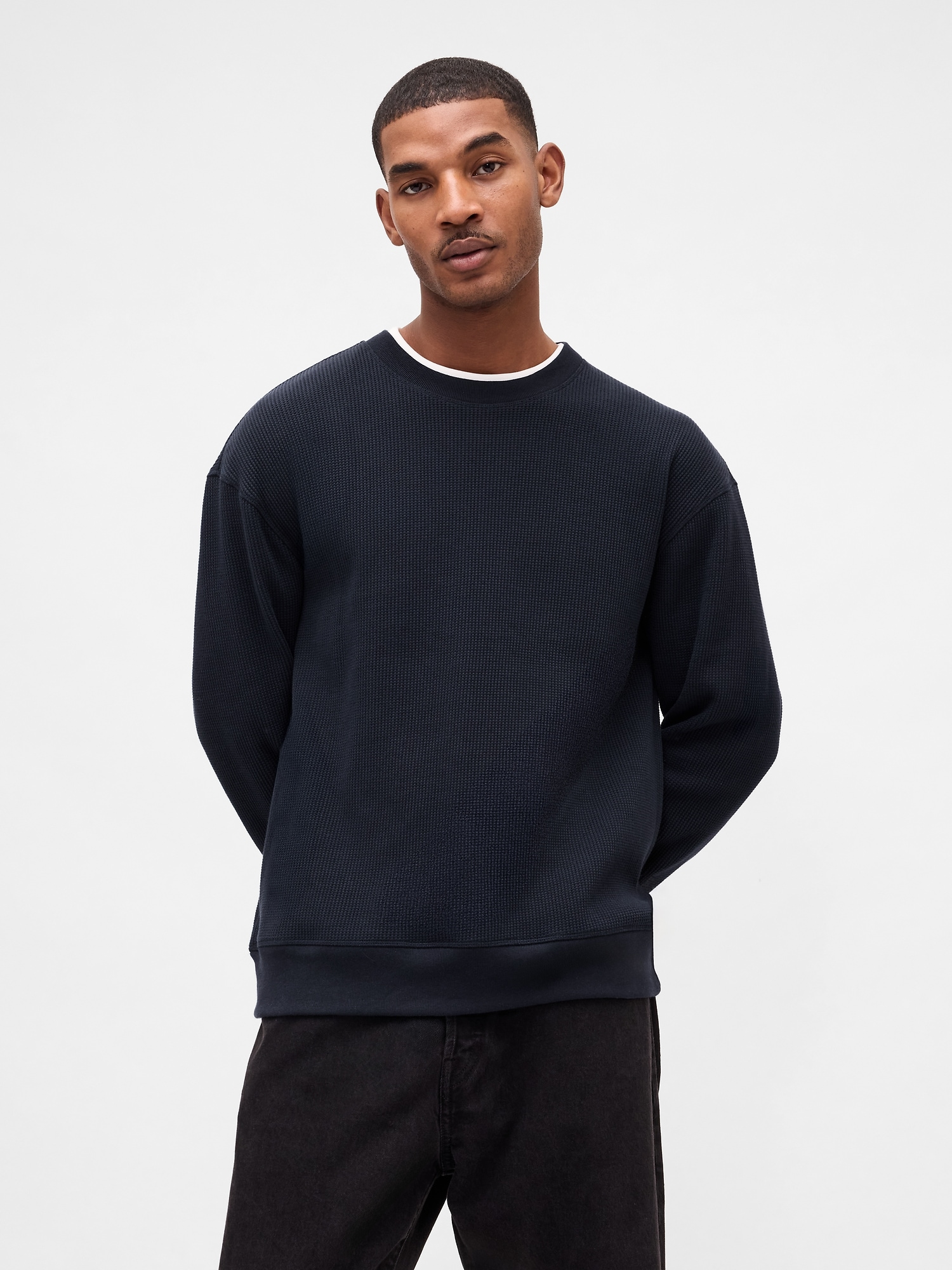 Heavyweight Thermal Oversized T-Shirt - New Classic Navy