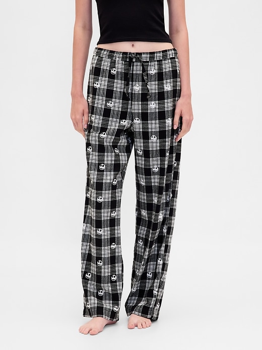 Image number 3 showing, Gap × Disney Tim Burton’s The Nightmare Before Christmas Adult Skull Flannel PJ Pants