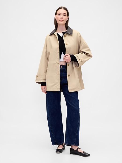 Image number 2 showing, Twill Oversized Trench Coat