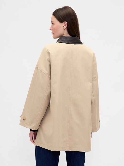 Image number 3 showing, Twill Oversized Trench Coat