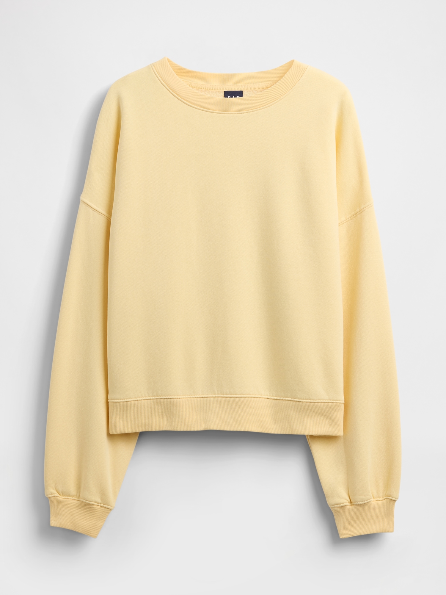 Gap Vintagesoft Wedge Crewneck Sweatshirt In Yellow