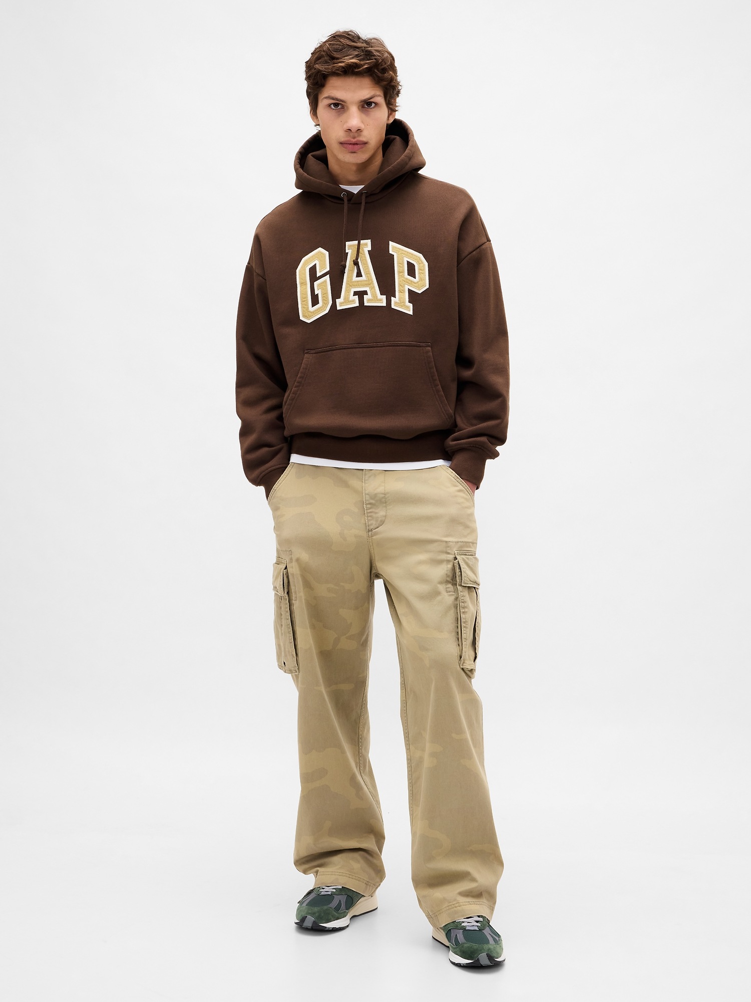 Мужские худи Gap Adult Extra Heavyweight French Terry Oversized Logo — фото 2