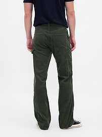 Corduroy '90s Loose Carpenter Pants - Green - View 30