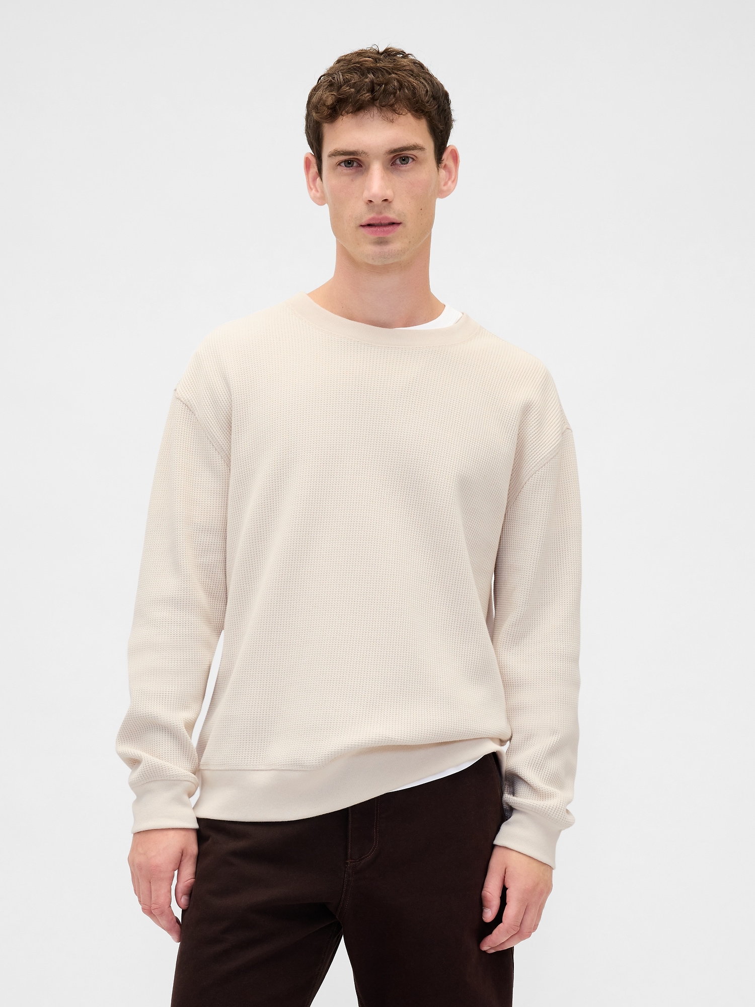 Gap Heavyweight Thermal Oversized T-shirt In Neutral