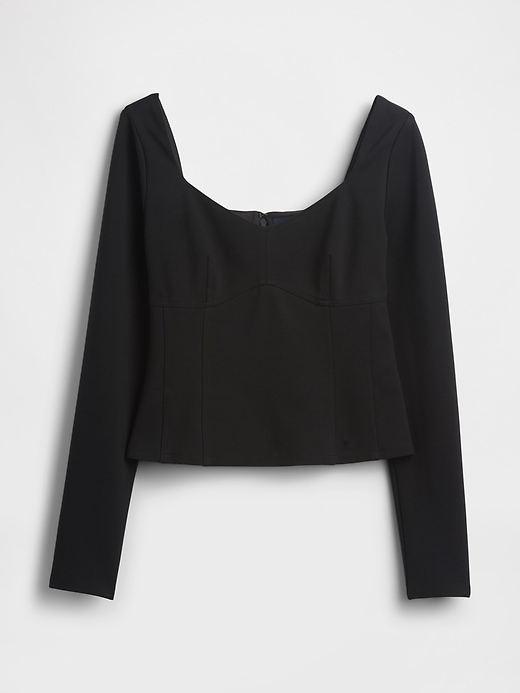 Image number 5 showing, Ponte Sweetheart Crop Top