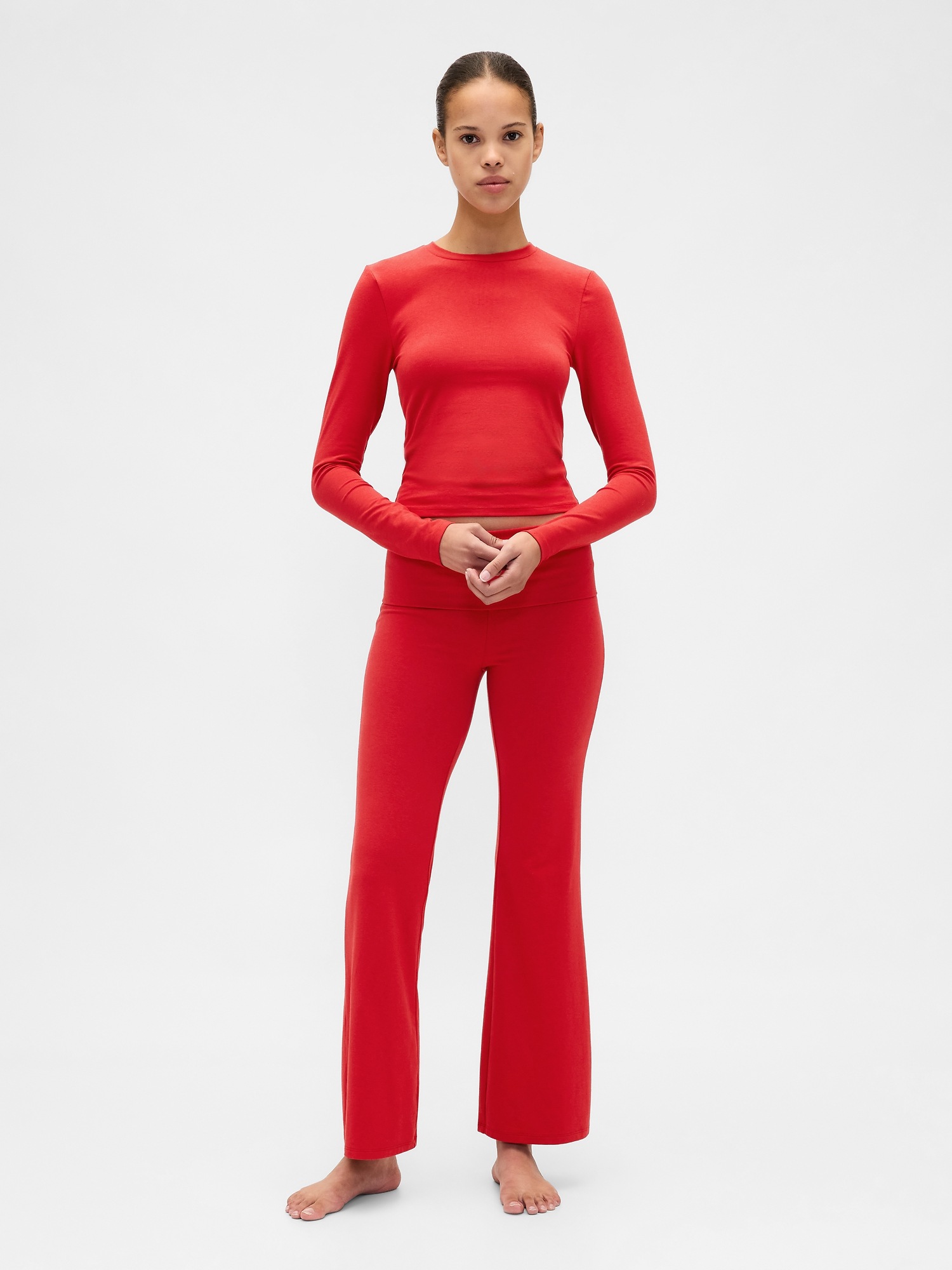 Женская футболка Gap Modern PJ, цвет: Красный — фото 2