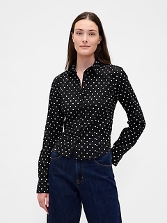 Organic Cotton Fitted Crop Shirt