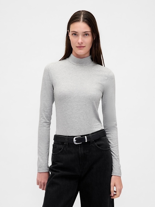 Image number 1 showing, CloseKnit Jersey Mockneck T-Shirt