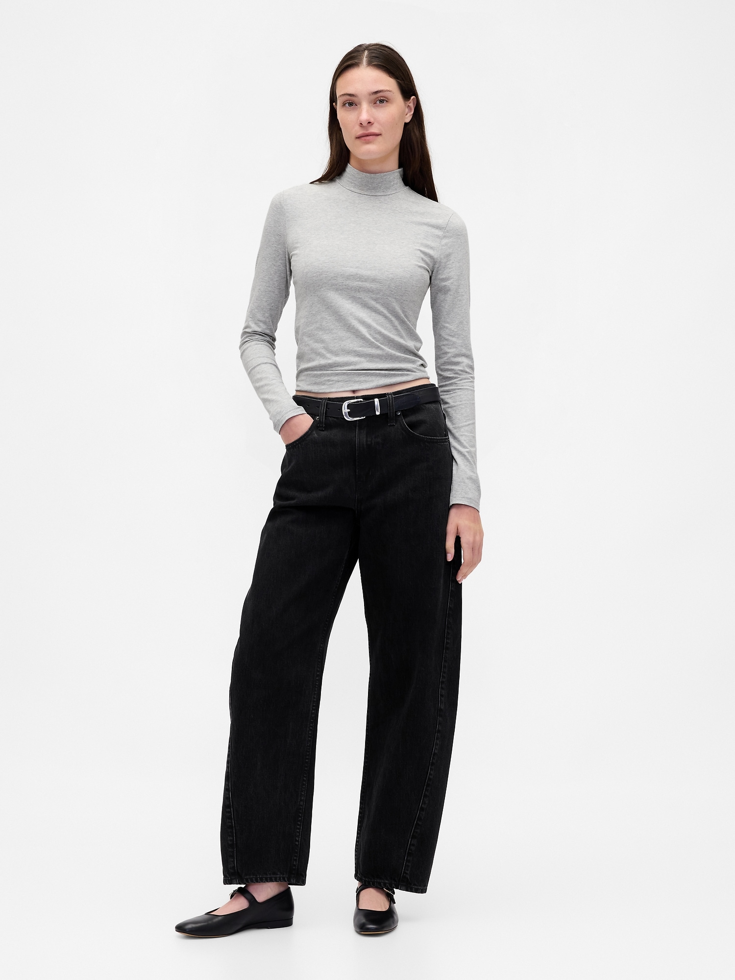 CloseKnit Jersey Mockneck T-Shirt