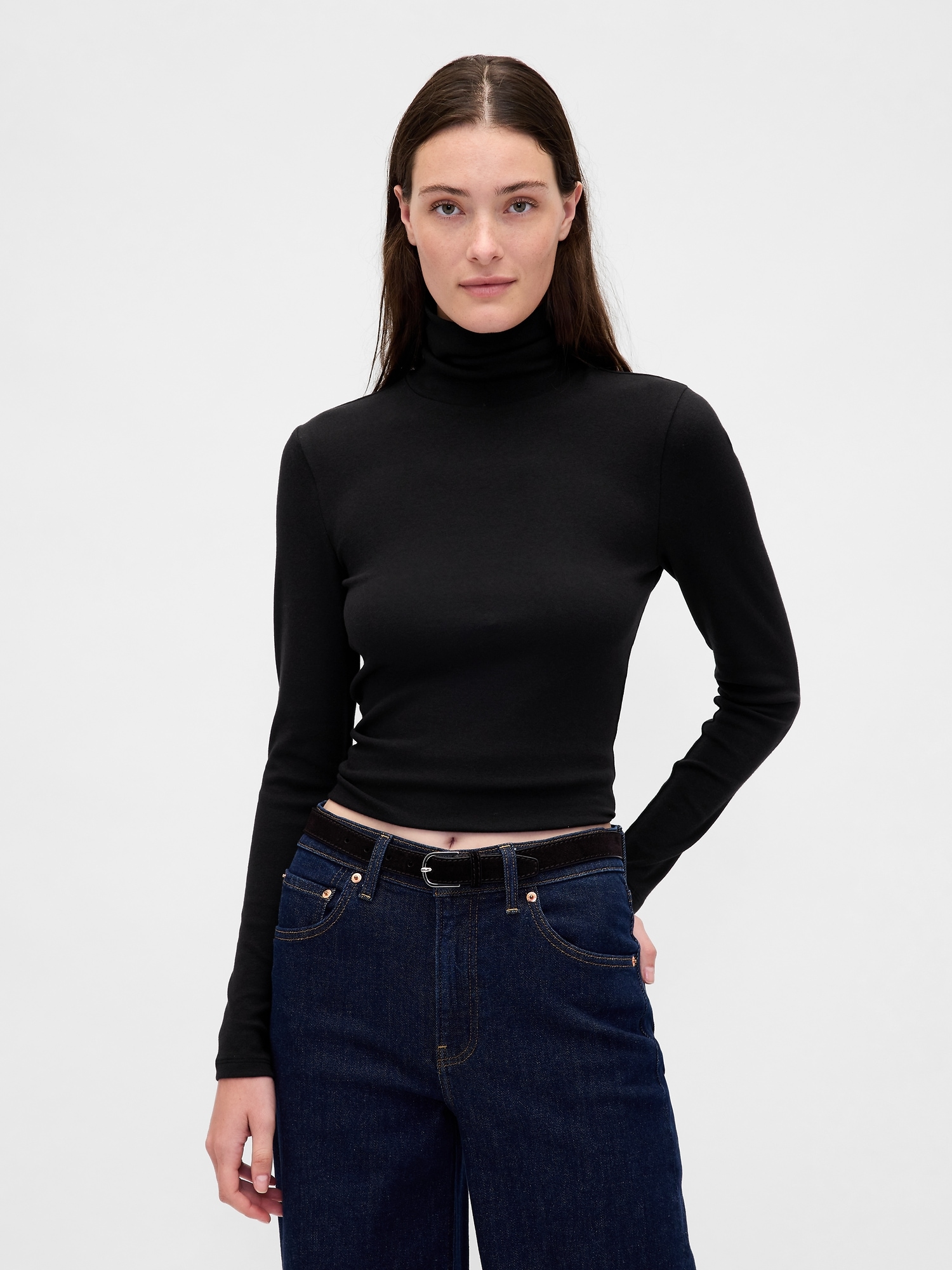 Modern Rib Turtleneck - Black