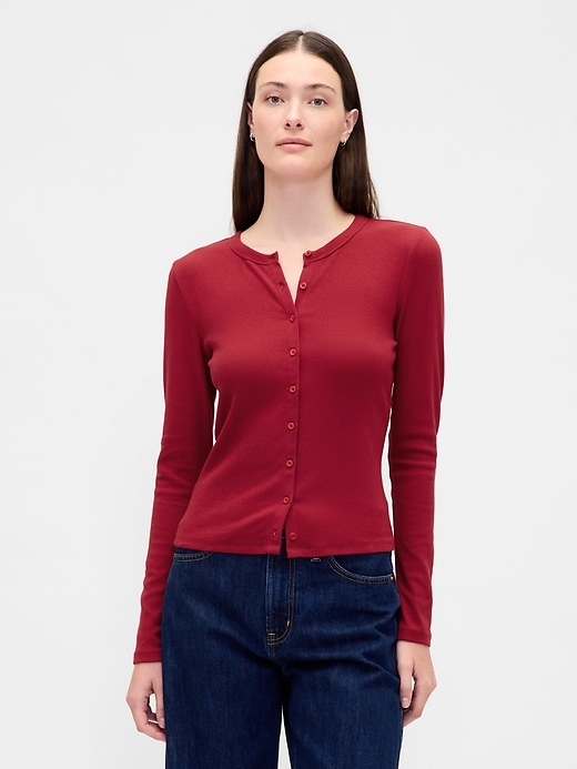 Image number 1 showing, Modern Crewneck Cardigan