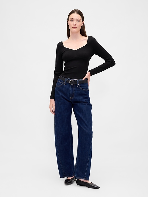 Image number 2 showing, Ponte Sweetheart Crop Top