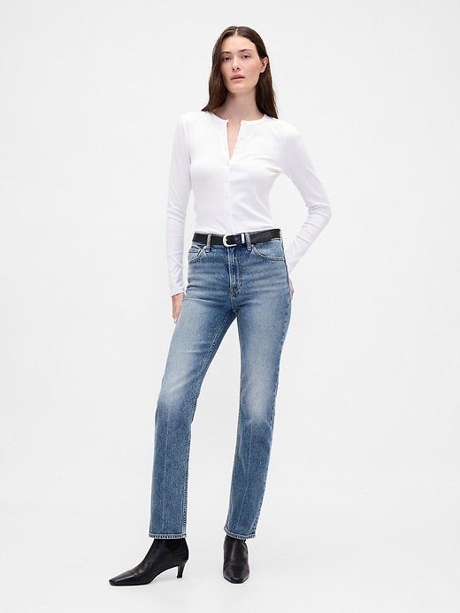 Image number 1 showing, High Rise '90s Straight Jeans