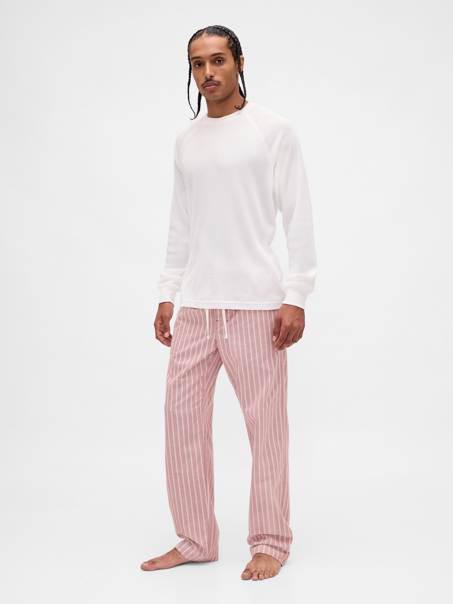 Relaxed PJ Pants - Red Pink Stripe