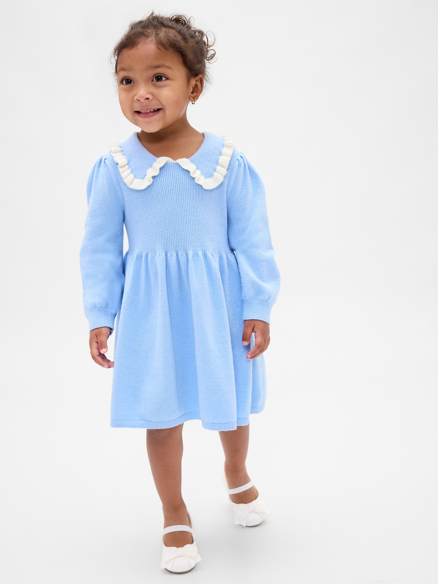 Baby & Toddler CashSoft Sweater Dress - Wind Blue
