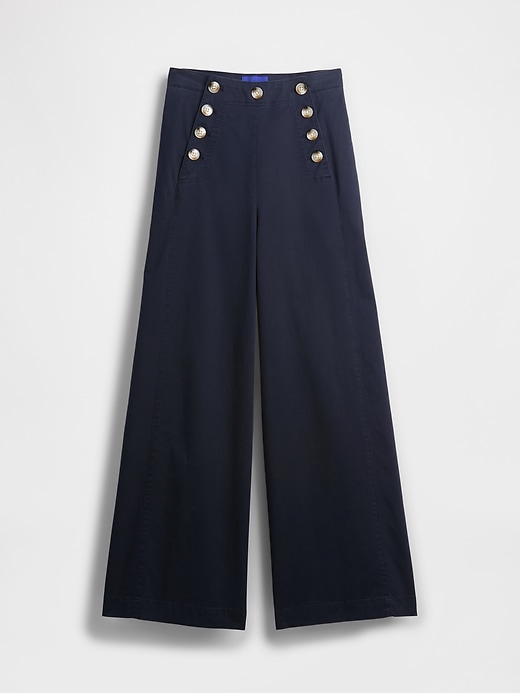 Image number 6 showing, GapStudio High Rise Twill Sailor Pants