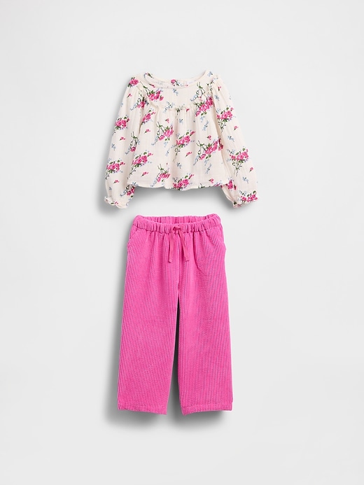 Image number 1 showing, Baby & Toddler Cotton Gauze & Corduroy Outfit Set