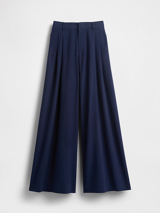 Image number 6 showing, GapStudio Mid Rise Pleated Baggy Trousers