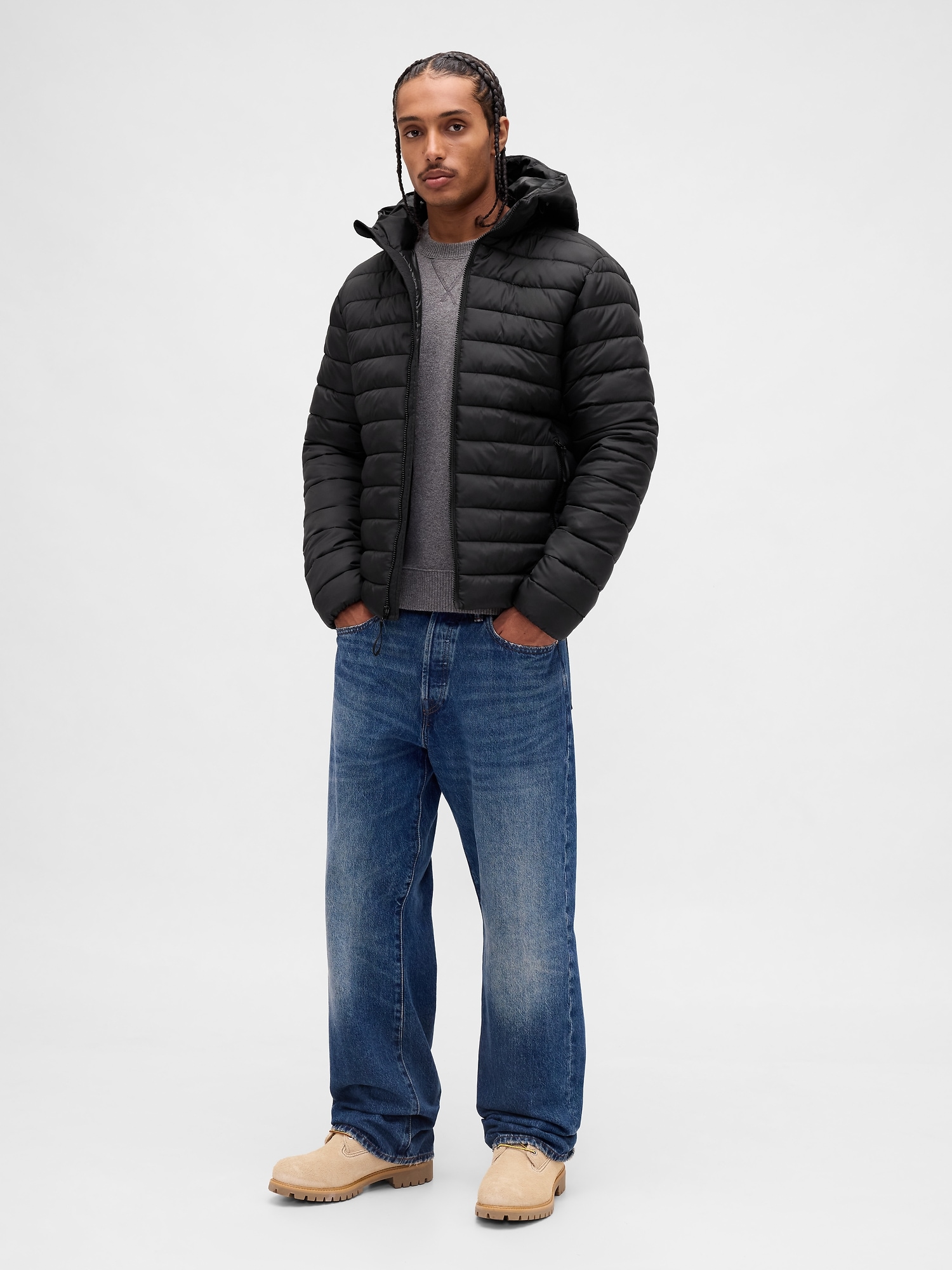 Recycled Hooded Puffer Jacket