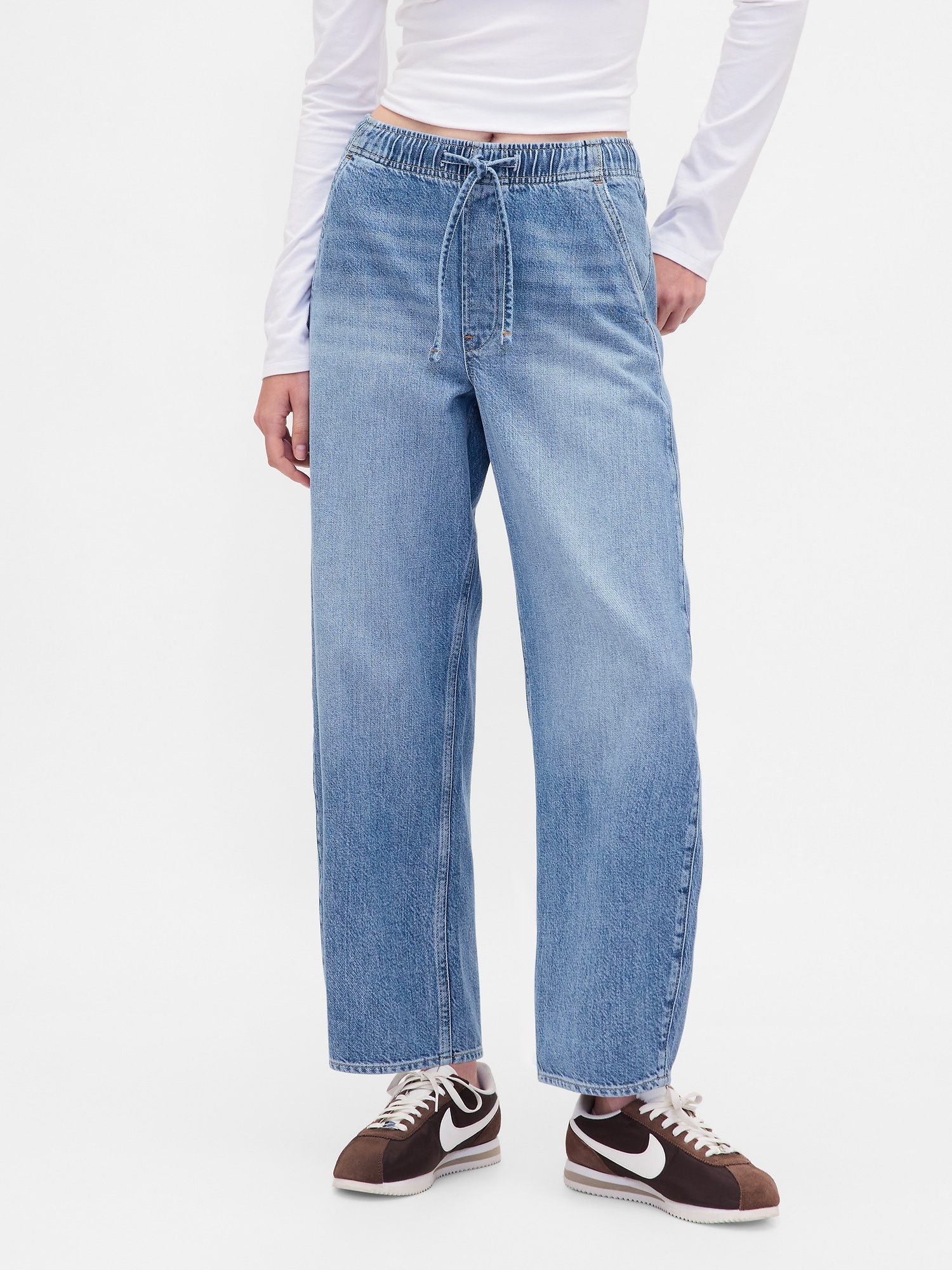 High Rise UltraSoft Barrel Jeans