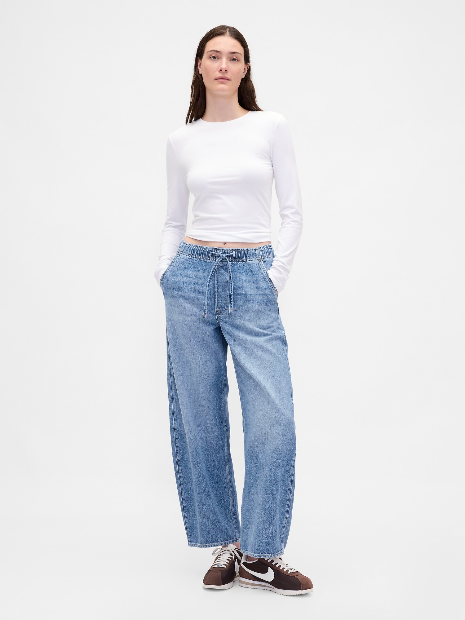 High Rise UltraSoft Barrel Jeans