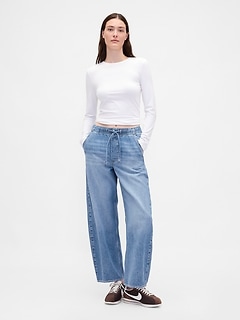 High Rise UltraSoft Barrel Jeans