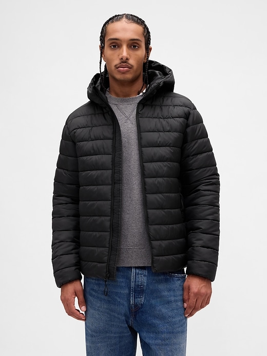 Recycled Hooded Puffer Jacket