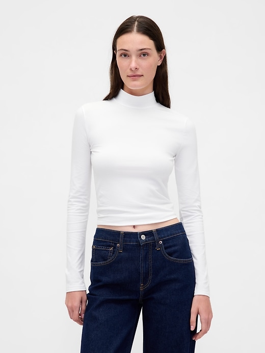 Image number 1 showing, CloseKnit Jersey Mockneck T-Shirt