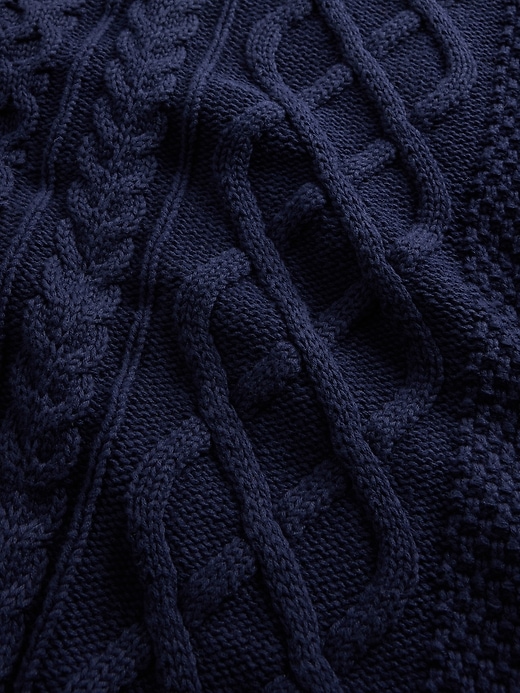 Image number 2 showing, 100% Cotton Oversized Cable-Knit Sweater