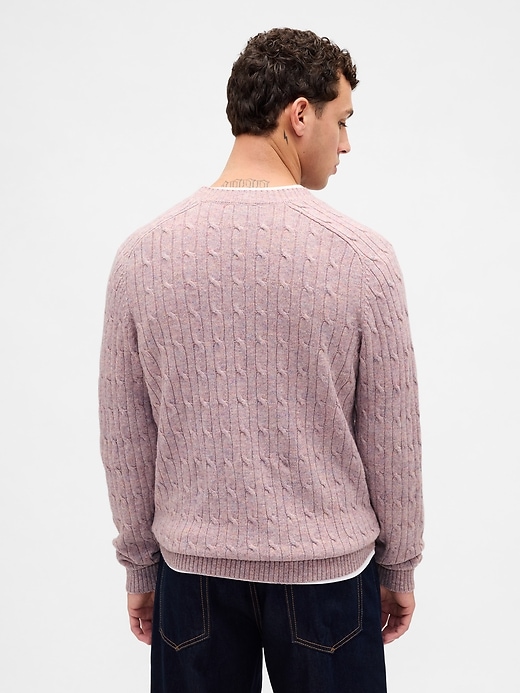 Image number 3 showing, Merino Wool-Blend Cable-Knit Sweater