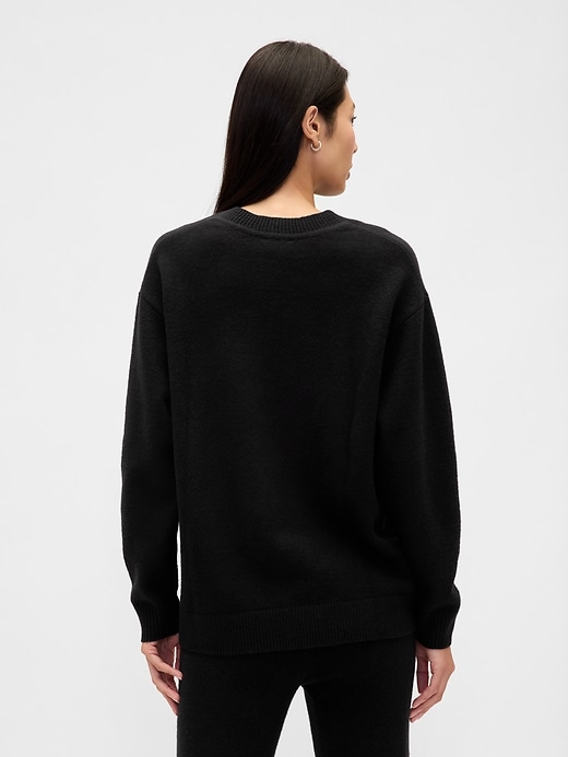 Image number 3 showing, CashSoft Oversized V-Neck Sweater