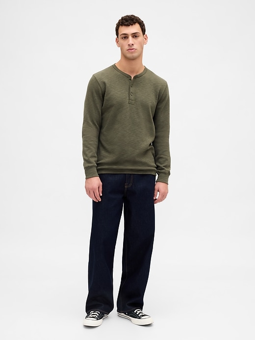 Image number 2 showing, Double-Knit Henley T-Shirt